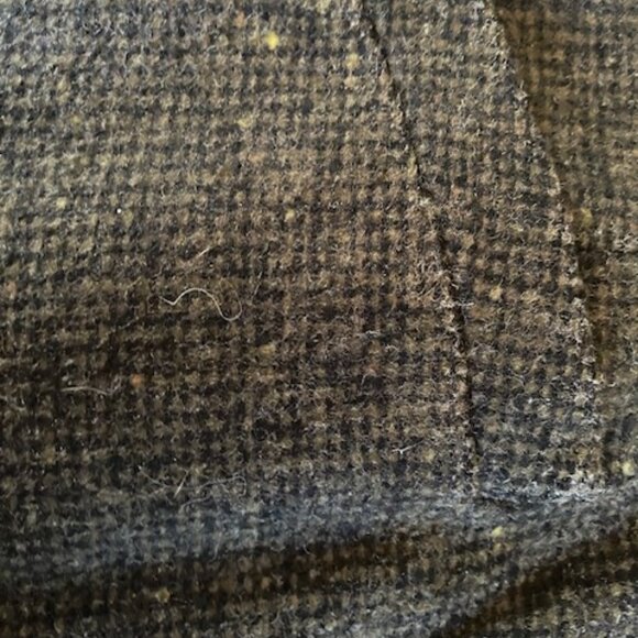 Max Mara Virgin Wool Size 10 Black Brown Herringbone skirt - Picture 11 of 11